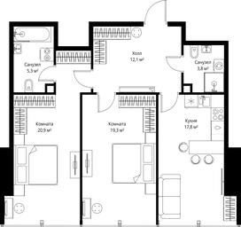 2-BD Apartment Sale, 79.2 sq. m. at One, 1st Krasnogvardeysky Drive, 11, Moscow, Russia #2