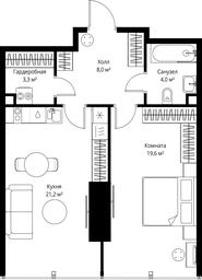 Продажа 1-комн. квартиры, 56,1 м² в ЖК «One», 1-й Красногвардейский проезд, 11, Москва, Россия #3 Продажа 1-комн. квартиры, 56,1 м² в ЖК «One», 1-й Красногвардейский проезд, 11, Москва, Россия #3