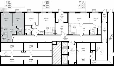 1-BD Apartment Sale, 41.5平方米 at Eko Bunino, prospekt Kuprina, 34к1, Sosenskoye Settlement, Moscow, Russia #2