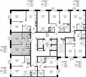 1-BD Apartment Sale, 38.7 sq. m. at Eko Bunino, prospekt Kuprina, 34к1, Sosenskoye Settlement, Moscow, Russia #2 1-BD Apartment Sale, 38.7 sq. m. at Eko Bunino, prospekt Kuprina, 34к1, Sosenskoye Settlement, Moscow, Russia #2