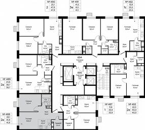 1-BD Apartment Sale, 41.9 sq. m. at Eko Bunino, prospekt Kuprina, 34к1, Sosenskoye Settlement, Moscow, Russia #2