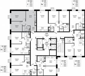 1-BD Apartment Sale, 47.9 sq. m. at Eko Bunino, prospekt Kuprina, 34к1, Sosenskoye Settlement, Moscow, Russia #2