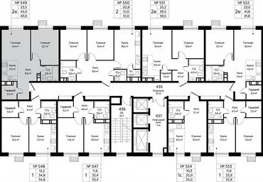 1-BD Apartment Sale, 43 sq. m. at Eko Bunino, prospekt Kuprina, 34к1, Sosenskoye Settlement, Moscow, Russia #2