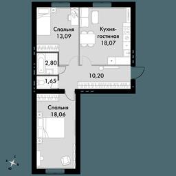 2-BD Apartment Sale, 64平方米 at Park Aprel, ulitsa Park Aprel, 1, Aprelevka, Naro-Fominskiy City District, Moscow Region, Russia #3 2-BD Apartment Sale, 64平方米 at Park Aprel, ulitsa Park Aprel, 1, Aprelevka, Naro-Fominskiy City District, Moscow Region, Russia #3