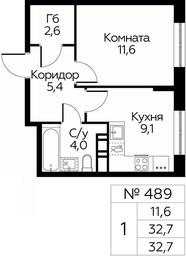 Продажа квартиры, 32,7 м² в ЖК «Цветочные Поляны», квартал № 23, поселение Филимонковское, Москва, Россия #4