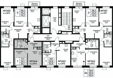 Apartment Sale, 34.1 sq. m. at Tsvetochnye Poliany, kvartal № 23, Filimonkovskoye Municipal Formation, Moscow, Russia #2