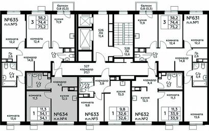 Apartment Sale, 34.1 sq. m. at Tsvetochnye Poliany, kvartal № 23, Filimonkovskoye Municipal Formation, Moscow, Russia #2