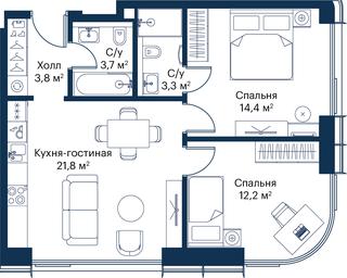 Продажа 2-комн. квартиры, 59,04 м² в ЖК «Сити Бэй (City Bay)», Волоколамское шоссе, 95с3, Москва, Россия #2 Продажа 2-комн. квартиры, 59,04 м² в ЖК «Сити Бэй (City Bay)», Волоколамское шоссе, 95с3, Москва, Россия #2