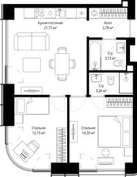 Продажа 2-комн. квартиры, 59,04 м² в ЖК «Сити Бэй (City Bay)», Волоколамское шоссе, 95с3, Москва, Россия #3 Продажа 2-комн. квартиры, 59,04 м² в ЖК «Сити Бэй (City Bay)», Волоколамское шоссе, 95с3, Москва, Россия #3