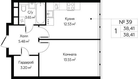 Apartment Sale, 38.41平方米 at MirrorZdanie, Oktyabrskaya Street, 98, Moscow, Russia #3 Apartment Sale, 38.41平方米 at MirrorZdanie, Oktyabrskaya Street, 98, Moscow, Russia #3