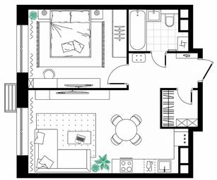 1-BD Apartment Sale, 45.2平方米 at MirrorZdanie, Oktyabrskaya Street, 98, Moscow, Russia #3 1-BD Apartment Sale, 45.2平方米 at MirrorZdanie, Oktyabrskaya Street, 98, Moscow, Russia #3