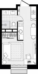 Apartment Sale, 21.71 sq. m. at Tsvetochnye Polyany City, kvartal № 165, Filimonkovskoye Municipal Formation, Moscow, Russia #3
