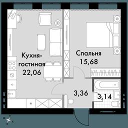 1-BD Apartment Sale, 44.5平方米 at Park Aprel, ulitsa Park Aprel, 1, Aprelevka, Naro-Fominskiy City District, Moscow Region, Russia #3 1-BD Apartment Sale, 44.5平方米 at Park Aprel, ulitsa Park Aprel, 1, Aprelevka, Naro-Fominskiy City District, Moscow Region, Russia #3