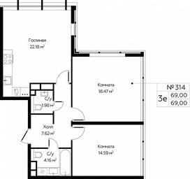 2-BD Apartment Sale, 69 sq. m. at MirrorZdanie, Oktyabrskaya Street, 98, Moscow, Russia #3 2-BD Apartment Sale, 69 sq. m. at MirrorZdanie, Oktyabrskaya Street, 98, Moscow, Russia #3