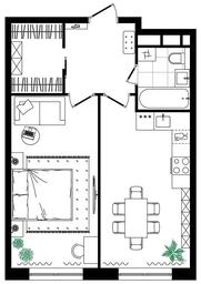 Apartment Sale, 46.24 sq. m. at MirrorZdanie, Oktyabrskaya Street, 98, Moscow, Russia #4