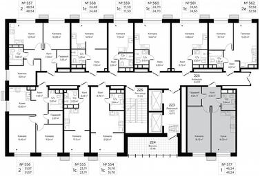 Apartment Sale, 46.24 sq. m. at MirrorZdanie, Oktyabrskaya Street, 98, Moscow, Russia #2