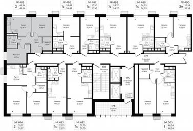 1-BD Apartment Sale, 48.54平方米 at MirrorZdanie, Oktyabrskaya Street, 98, Moscow, Russia #2