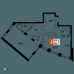 1-BD Apartment Sale, 65.6 sq. m. at Sydney City, Shenogina Street, 2, Moscow, Russia #3 1-BD Apartment Sale, 65.6 sq. m. at Sydney City, Shenogina Street, 2, Moscow, Russia #3
