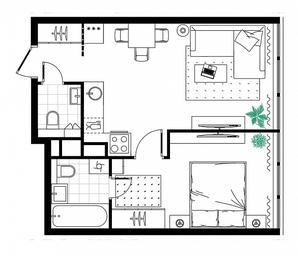1-BD Apartment Sale, 40.9 sq. m. at MirrorZdanie, Oktyabrskaya Street, 98, Moscow, Russia #3 1-BD Apartment Sale, 40.9 sq. m. at MirrorZdanie, Oktyabrskaya Street, 98, Moscow, Russia #3