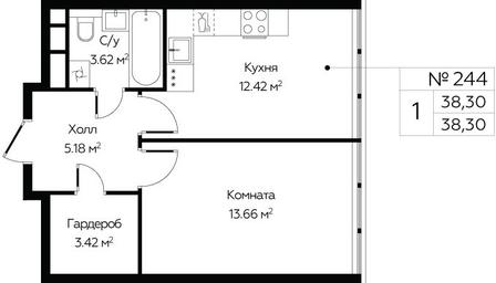 Apartment Sale, 38.3平方米 at MirrorZdanie, Oktyabrskaya Street, 98, Moscow, Russia #3 Apartment Sale, 38.3平方米 at MirrorZdanie, Oktyabrskaya Street, 98, Moscow, Russia #3