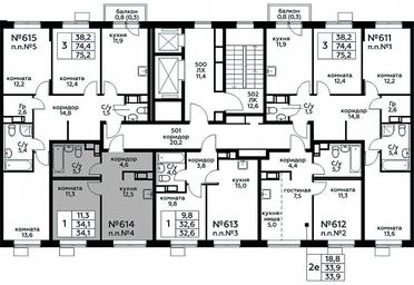 Apartment Sale, 34.1 sq. m. at Tsvetochnye Poliany, kvartal № 23, Filimonkovskoye Municipal Formation, Moscow, Russia #4