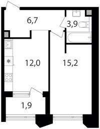 1-BD Apartment Sale, 39.7 sq. m. at Petrovskiy Park II, Stary Petrovsko-Razumovsky Drive, 1/23, Moscow, Russia #2 1-BD Apartment Sale, 39.7 sq. m. at Petrovskiy Park II, Stary Petrovsko-Razumovsky Drive, 1/23, Moscow, Russia #2