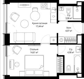 Продажа 1-комн. квартиры, 44,18 м² в ЖК «Сити Бэй (City Bay)», Волоколамское шоссе, 95с3, Москва, Россия #3 Продажа 1-комн. квартиры, 44,18 м² в ЖК «Сити Бэй (City Bay)», Волоколамское шоссе, 95с3, Москва, Россия #3