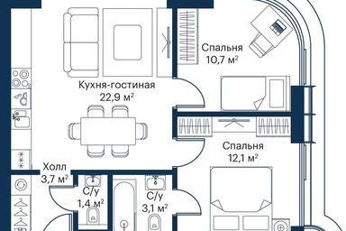 Продажа 2-комн. квартиры, 52,95 м² в ЖК «Сити Бэй (City Bay)», Волоколамское шоссе, 95с3, Москва, Россия #2 Продажа 2-комн. квартиры, 52,95 м² в ЖК «Сити Бэй (City Bay)», Волоколамское шоссе, 95с3, Москва, Россия #2
