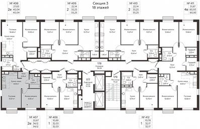 1-BD Apartment Sale, 34.12 sq. m. at Kvartal Rumyantsevo, ulitsa Admirala Kornilova, с1, Mosrentgen Settlement, Moscow, Russia #2