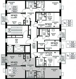 1-BD Apartment Sale, 56.7平方米 at Tsvetochnye Poliany, kvartal № 23, Filimonkovskoye Municipal Formation, Moscow, Russia #2 1-BD Apartment Sale, 56.7平方米 at Tsvetochnye Poliany, kvartal № 23, Filimonkovskoye Municipal Formation, Moscow, Russia #2
