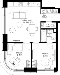 Продажа 2-комн. квартиры, 53,77 м² в ЖК «Сити Бэй (City Bay)», Волоколамское шоссе, 95с3, Москва, Россия #3 Продажа 2-комн. квартиры, 53,77 м² в ЖК «Сити Бэй (City Bay)», Волоколамское шоссе, 95с3, Москва, Россия #3