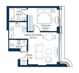 1-BD Apartment Sale, 41.12平方米 at City Bay, Volokolamskoye Highway, 95с3, Moscow, Russia #3 1-BD Apartment Sale, 41.12平方米 at City Bay, Volokolamskoye Highway, 95с3, Moscow, Russia #3