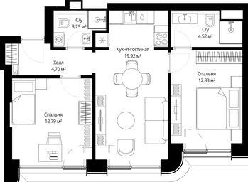 Продажа 2-комн. квартиры, 58,01 м² в ЖК «Сити Бэй (City Bay)», Волоколамское шоссе, 95с3, Москва, Россия #4
