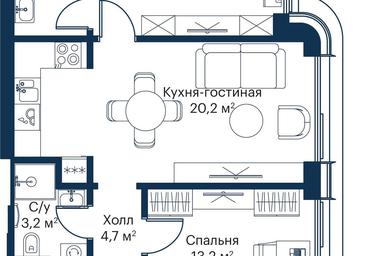 Продажа 2-комн. квартиры, 58,01 м² в ЖК «Сити Бэй (City Bay)», Волоколамское шоссе, 95с3, Москва, Россия #2