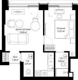 1-BD Apartment Sale, 39.2 sq. m. at City Bay, Volokolamskoye Highway, 95с3, Moscow, Russia #3 1-BD Apartment Sale, 39.2 sq. m. at City Bay, Volokolamskoye Highway, 95с3, Moscow, Russia #3