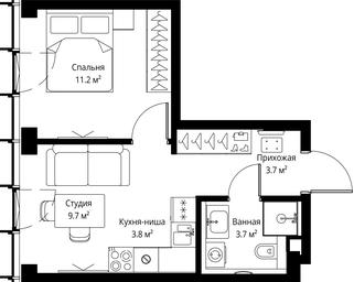 1-BD Apartment Sale, 32.1 sq. m. at Symphony 34, 2nd Khutorskaya Street, 38А, Moscow, Russia #3