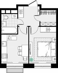 Apartment Sale, 32.88平方米 at Tsvetochnye Polyany City, kvartal № 165, Filimonkovskoye Municipal Formation, Moscow, Russia #4