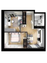 1-BD Apartment Sale, 39.89平方米 at Tsvetochnye Polyany City, kvartal № 165, Filimonkovskoye Municipal Formation, Moscow, Russia #4