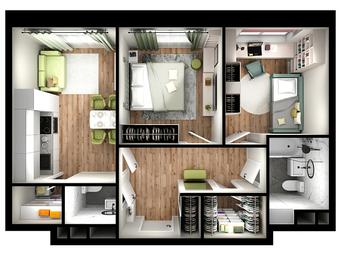 1-BD Apartment Sale, 51.47 sq. m. at Tsvetochnye Polyany City, kvartal № 165, Filimonkovskoye Municipal Formation, Moscow, Russia #4