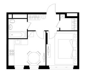 Apartment Sale, 36.1 sq. m. at Peredelkino Blizhnee, Korneya Chukovskogo Street, 1, Vnukovskoye Settlement, Moscow, Russia #4