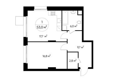 Apartment Sale, 53平方米 at Peredelkino Blizhnee, Korneya Chukovskogo Street, 1, Vnukovskoye Settlement, Moscow, Russia #4