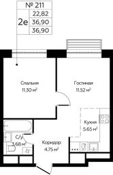 1-BD Apartment Sale, 36.9 sq. m. at Novograd Pavlino, Kosinskoye shosse, 2, Novoye Pavlino Microdistrict, Balashikha, Moscow Region, Russia #3 1-BD Apartment Sale, 36.9 sq. m. at Novograd Pavlino, Kosinskoye shosse, 2, Novoye Pavlino Microdistrict, Balashikha, Moscow Region, Russia #3