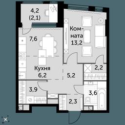 2-BD Apartment Sale, 46.3 sq. m. at Rotterdam, Varshavskoye Highway, 37Ак1с2, Moscow, Russia #3