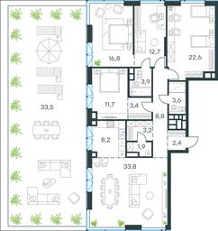 4-BD Apartment Sale, 164.2平方米 at Level Prichalnyi, Prichalny Drive, 8к1, Moscow, Russia #3 4-BD Apartment Sale, 164.2平方米 at Level Prichalnyi, Prichalny Drive, 8к1, Moscow, Russia #3