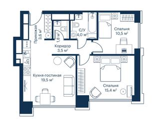 2-BD Apartment Sale, 58.5 sq. m. at City Bay, Volokolamskoye Highway, 95с3, Moscow, Russia #3 2-BD Apartment Sale, 58.5 sq. m. at City Bay, Volokolamskoye Highway, 95с3, Moscow, Russia #3
