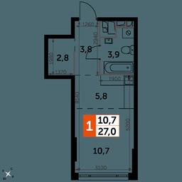 Apartment Sale, 27 sq. m. at Rotterdam, Varshavskoye Highway, 37Ак1с2, Moscow, Russia #2 Apartment Sale, 27 sq. m. at Rotterdam, Varshavskoye Highway, 37Ак1с2, Moscow, Russia #2