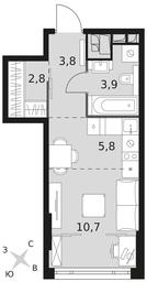 Apartment Sale, 27 sq. m. at Rotterdam, Varshavskoye Highway, 37Ак1с2, Moscow, Russia #3 Apartment Sale, 27 sq. m. at Rotterdam, Varshavskoye Highway, 37Ак1с2, Moscow, Russia #3