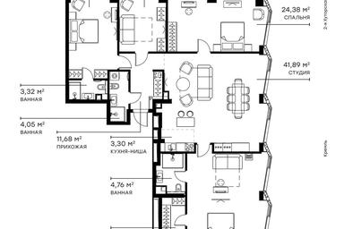 4-BD Apartment Sale, 158.9 sq. m. at Symphony 34, 2nd Khutorskaya Street, 38А, Moscow, Russia #2 4-BD Apartment Sale, 158.9 sq. m. at Symphony 34, 2nd Khutorskaya Street, 38А, Moscow, Russia #2
