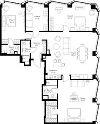 4-BD Apartment Sale, 158.9 sq. m. at Symphony 34, 2nd Khutorskaya Street, 38А, Moscow, Russia #3 4-BD Apartment Sale, 158.9 sq. m. at Symphony 34, 2nd Khutorskaya Street, 38А, Moscow, Russia #3