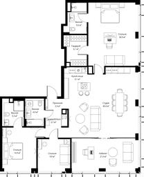 4-BD Apartment Sale, 153.2平方米 at Symphony 34, 2nd Khutorskaya Street, 38А, Moscow, Russia #3 4-BD Apartment Sale, 153.2平方米 at Symphony 34, 2nd Khutorskaya Street, 38А, Moscow, Russia #3